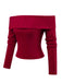 Maglione a maglia con spalle scoperte rosso anni '50