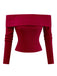 2PCS Maglione a maglia con spalle scoperte e gonna anni '50