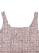 Mini abito scamiciato in tweed quadri rosa anni '60