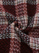 Cappotto in tweed a quadri con collo alto rosso anni '50