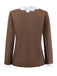 Giacca in pizzo patchwork a maniche lunghe marrone anni '50