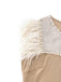 Abito da sirena con patchwork di perline e piume beige anni '30