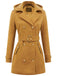 Cappotto doppiopetto con cappuccio in finta lana anni '70