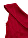 Abito in raso con strass e spalle scoperte bordeaux anni '60