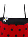 Set di costumi cosplay Miraculous Ladybug rosso anni '60