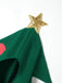Mantello con cappuccio in 3D con albero di Natale verde anni '50