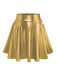 2PCS Top disco metallizzato con spalle scoperte e gonna anni '70