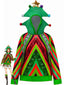 Felpa con cappuccio in 3D con albero di Natale colorato anni '70