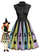Abito con pozione e cappello da strega Halloween anni '50