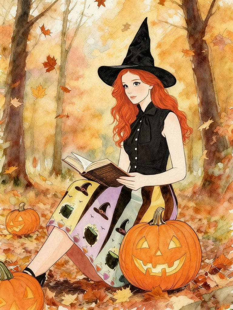Abito con pozione e cappello da strega Halloween anni '50