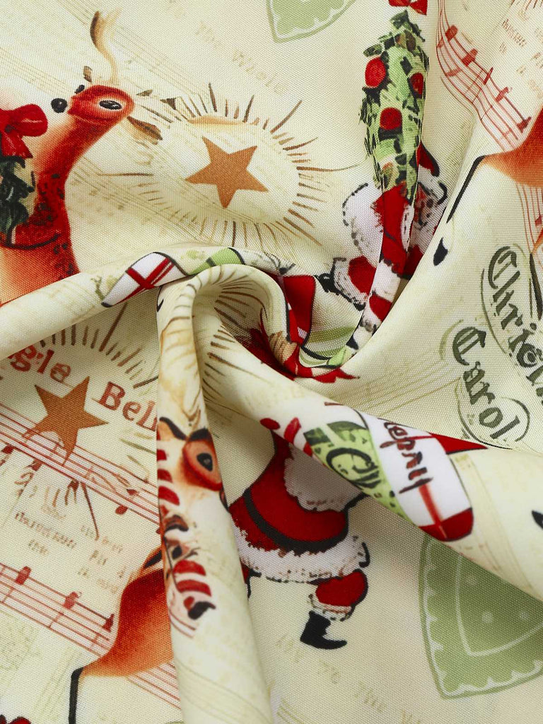 Abito senza spalline con fiocco di Babbo Natale natalizi anni '50