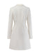 Cappotto in finta lana con bottoni di perle bianco anni '40