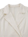 Cappotto in finta lana con bottoni di perle bianco anni '40