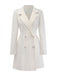Cappotto in finta lana con bottoni di perle bianco anni '40
