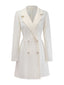 Cappotto in finta lana con bottoni di perle bianco anni '40