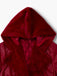 Cappotto con cappuccio in pelle e collo di pelliccia anni '50