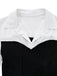 Abito con revers plissettato colorblock in bianco e nero anni '60