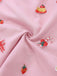 Abito in rete con paillettes e senza spalline natalizio rosa anni '50