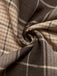 Abito in velluto a coste e quadri con colletto a camicia marrone anni '50