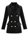 Blazer doppiopetto con revers in velluto tinta unita anni '80