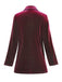 Blazer doppiopetto con revers in velluto tinta unita anni '80