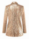 Giacca in paillettes a maniche lunghe con revers nero anni '70