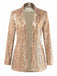 Giacca in paillettes a maniche lunghe con revers nero anni '70