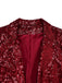 Giacca in paillettes a maniche lunghe con revers nero anni '70