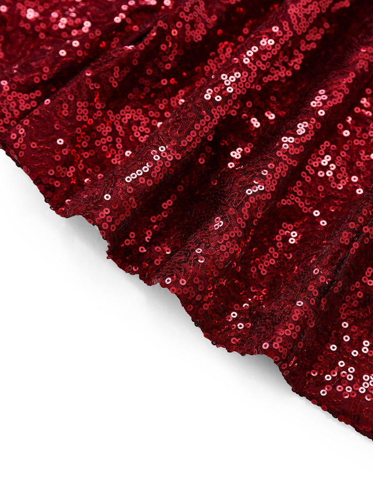 Giacca in paillettes a maniche lunghe con revers nero anni '70