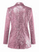 Giacca in paillettes a maniche lunghe con revers nero anni '70