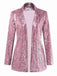 Giacca in paillettes a maniche lunghe con revers nero anni '70
