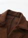 Cappotto lungo in finta lana con colletto a dente marrone anni '30