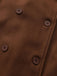 Cappotto lungo in finta lana con colletto a dente marrone anni '30