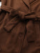 Cappotto lungo in finta lana con colletto a dente marrone anni '30