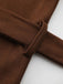 Cappotto lungo in finta lana con colletto a dente marrone anni '30