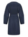 Trench doppiopetto con scollo tondo blu anni '40