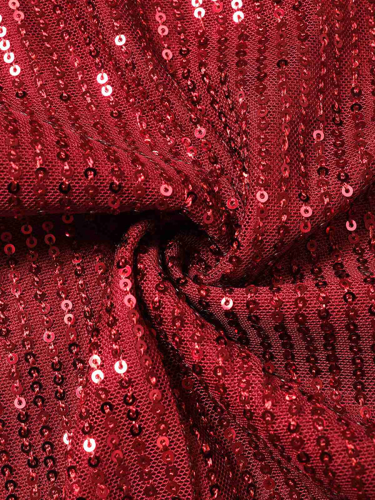 Tuta lunga di piume e paillettes senza spalline bianco anni '50