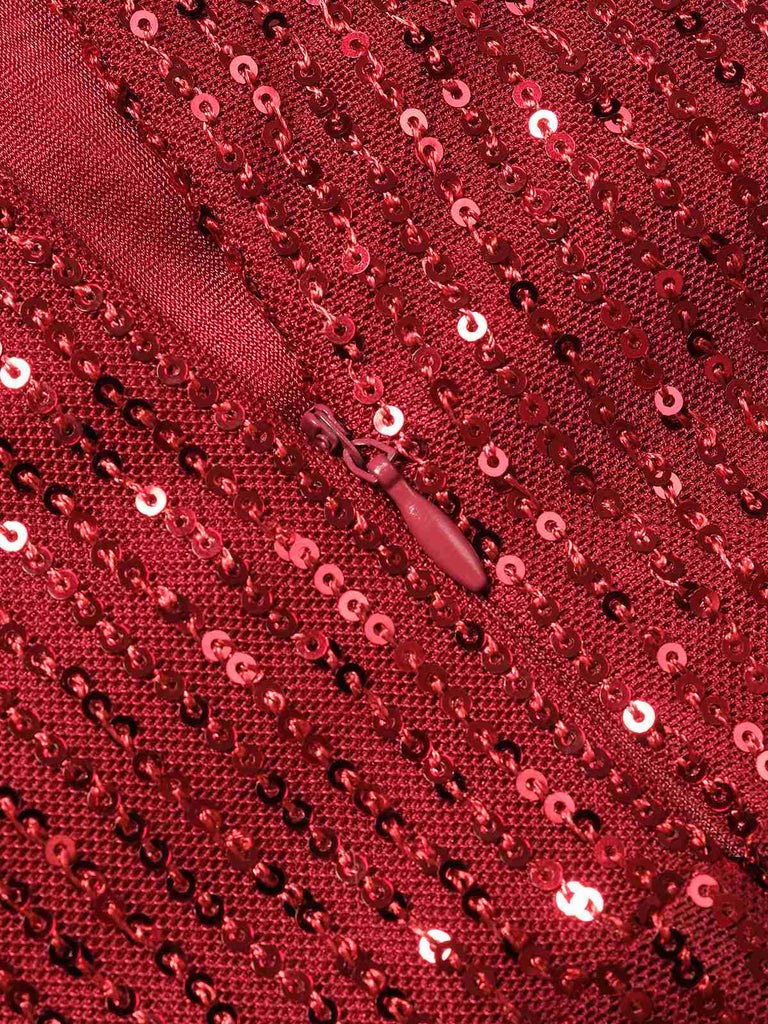 Tuta lunga di piume e paillettes senza spalline bianco anni '50