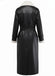 Cappotto lungo con revers in pile sherpa sintetico a contrasto anni '40