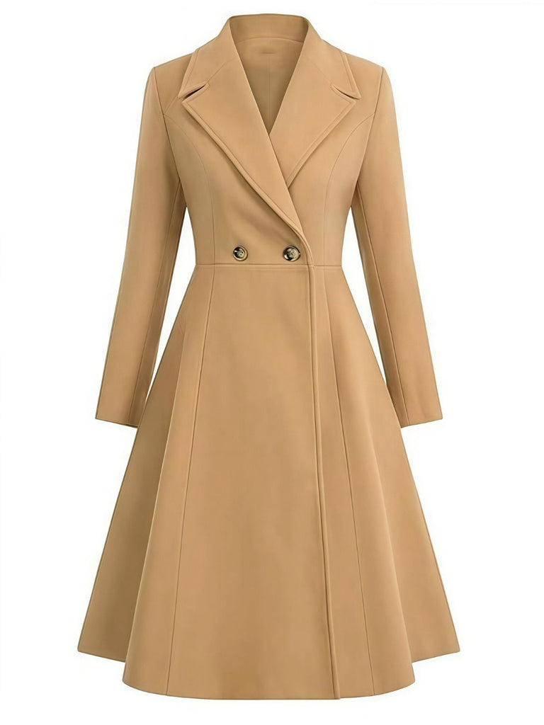 Cappotto elegante con colletto a punta anni '50