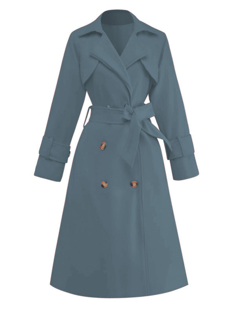 Trench doppiopetto con revers anni '50