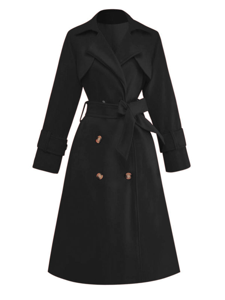 Trench doppiopetto con revers anni '50
