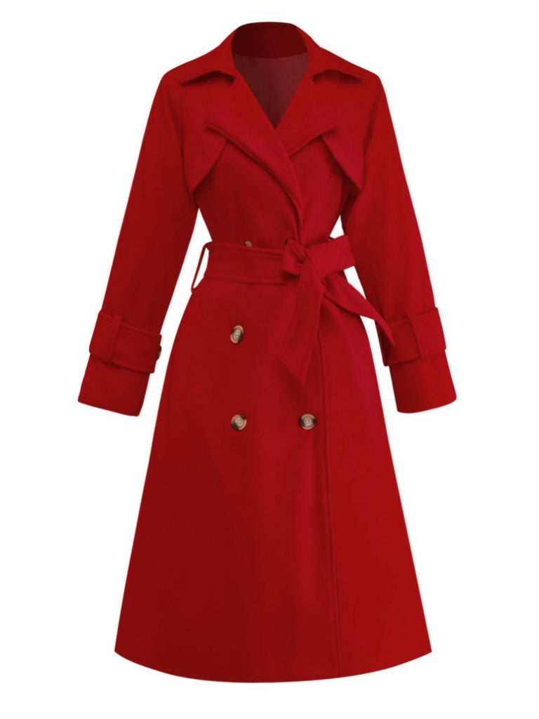 Trench doppiopetto con revers anni '50