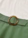 Abito plissettato in maglia con spalle scoperte beige e verde anni '50