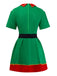 Costume da elfo di Natale per cosplay verde anni '60