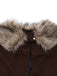 Cappotto con collo in pelliccia sintetica con revers anni '60