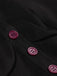 Abito a ruota stile gatto con spalline larghe rosso violaceo anni '50