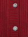 Cardigan largo in maglia con perline di perle rosse anni '50