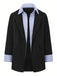 Blazer finto a due pezzi con revers a righe nero anni '50