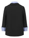 Blazer finto a due pezzi con revers a righe nero anni '50